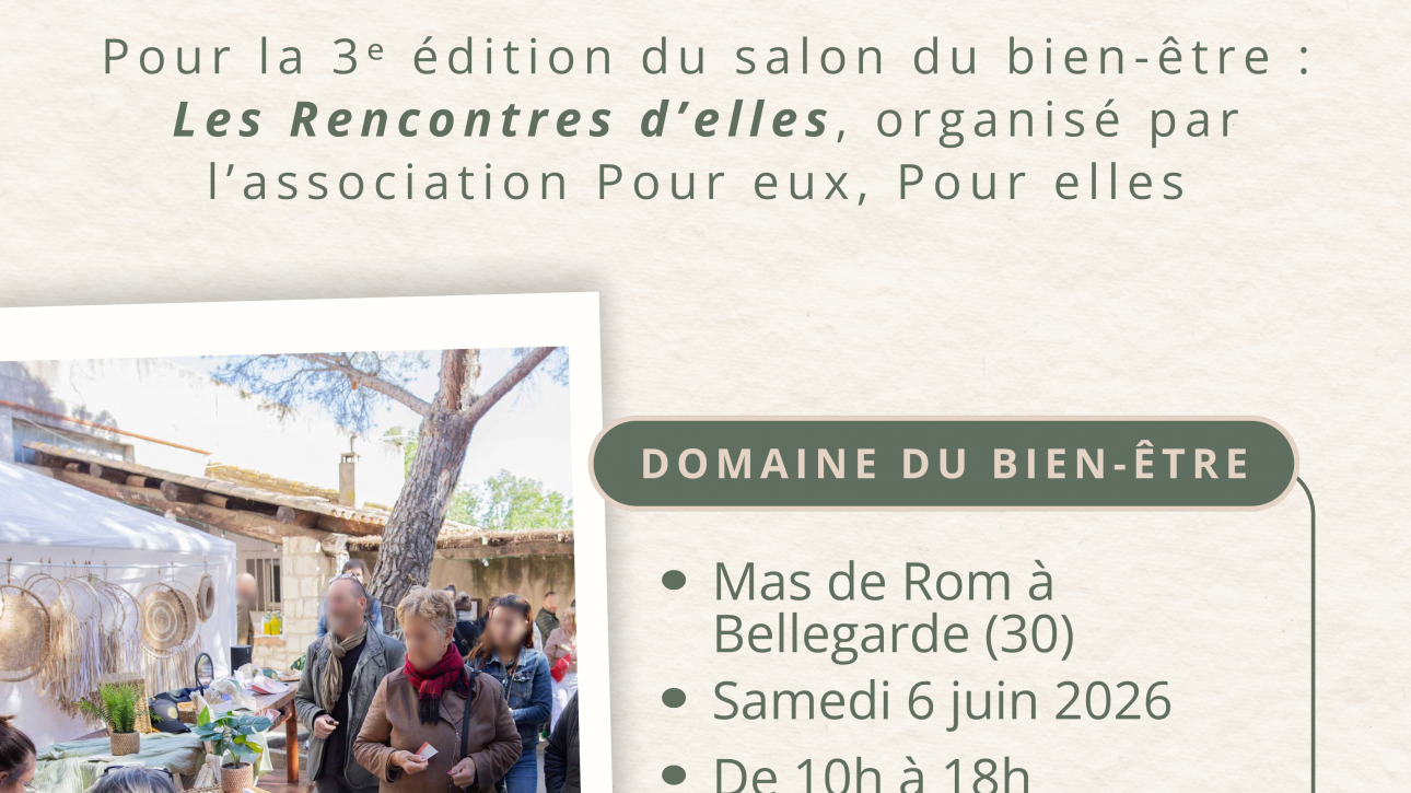 Recherche exposants du bien être pour salon Les rencontres d'elles" à Bellegarde